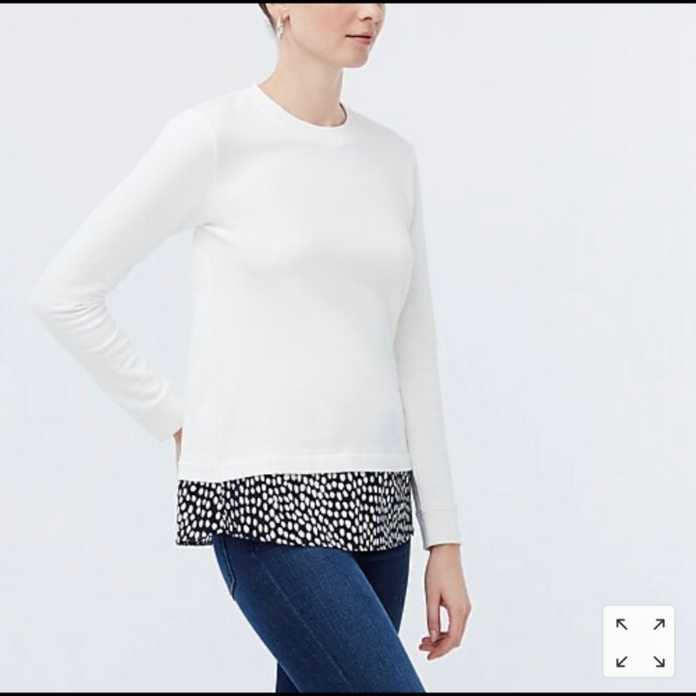 NEW J.Crew Factory sweatshirt with woven hem